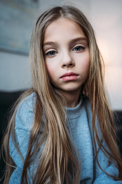 Little girl in pajamas — Stock Photo