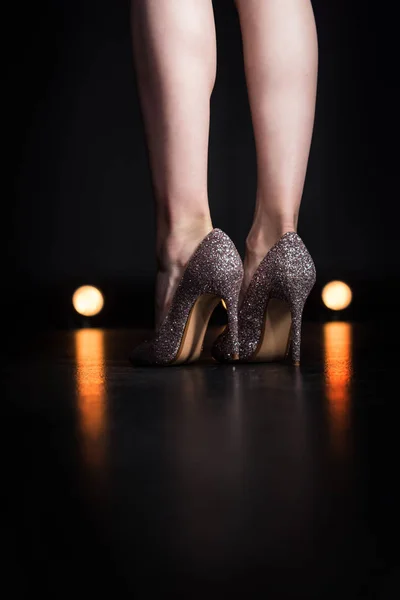 Woman in stylish high heels — Stock Photo