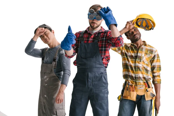 Group of multiethnic construction workers — Stock Photo