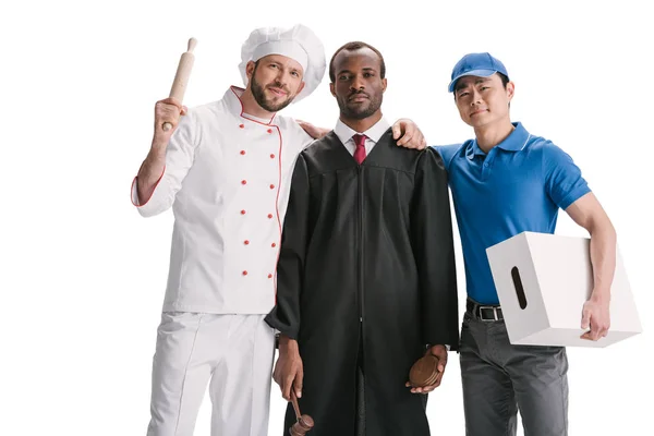 Judge, chef and courier — Stock Photo