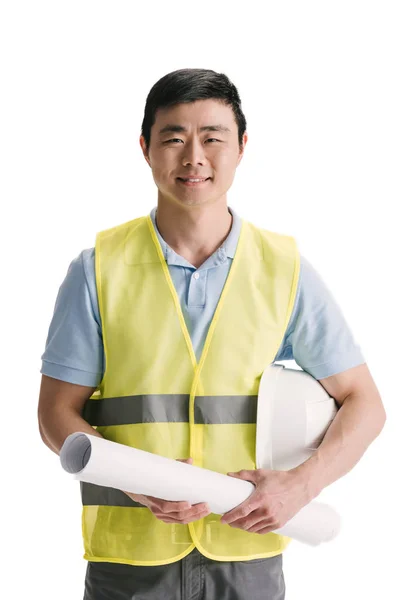 Handsome young asian architect — Stock Photo