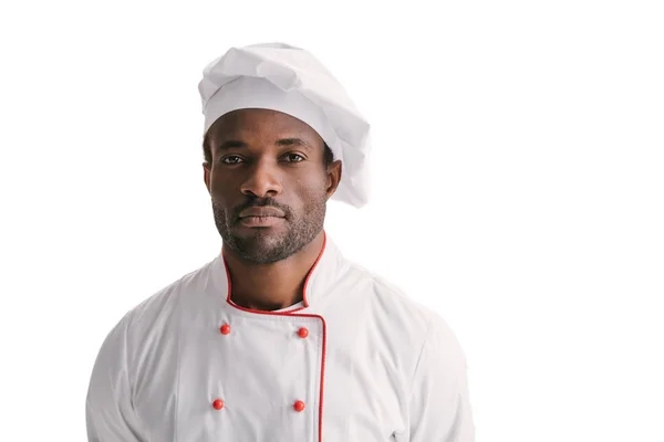 Pensive african-american chef — Stock Photo