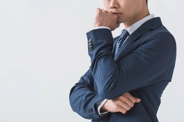 Nachdenklicher asiatischer Geschäftsmann — Stockfoto