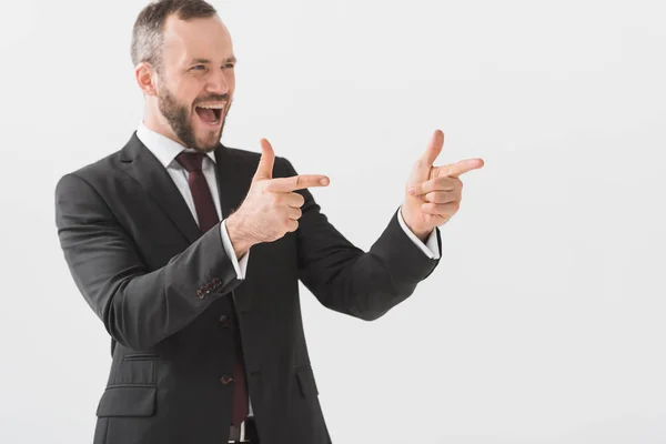 Excited young businessman — Stock Photo