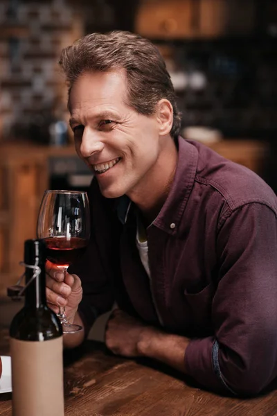 Man drinking wine — Stock Photo