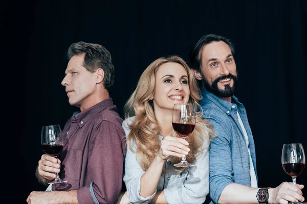 Friends drinking wine — Stock Photo