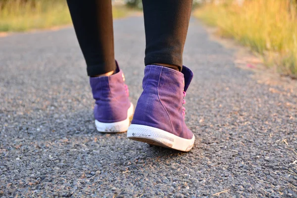 People walking at the morning for warm up body for jogging and e — Stock Photo, Image