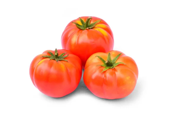 Fresh red tomato isolated on white background — Stock Photo, Image