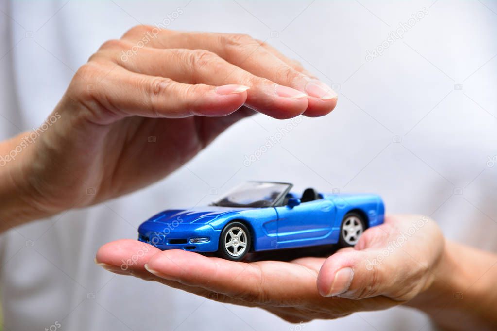 Protection of car. Business concept. car insurance concept.