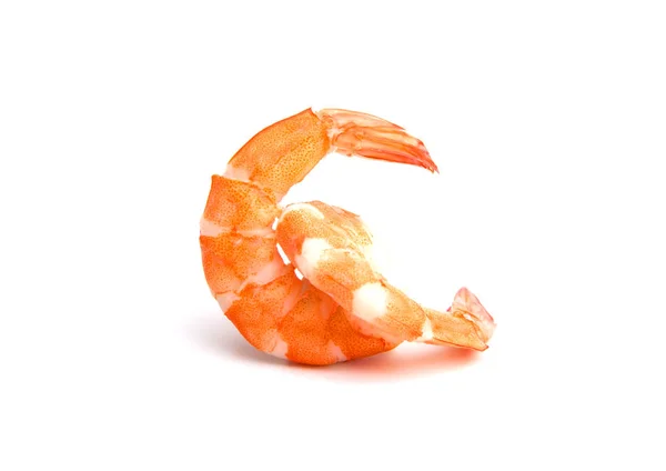 Oranje garnalen geïsoleerd op een witte achtergrond — Stockfoto