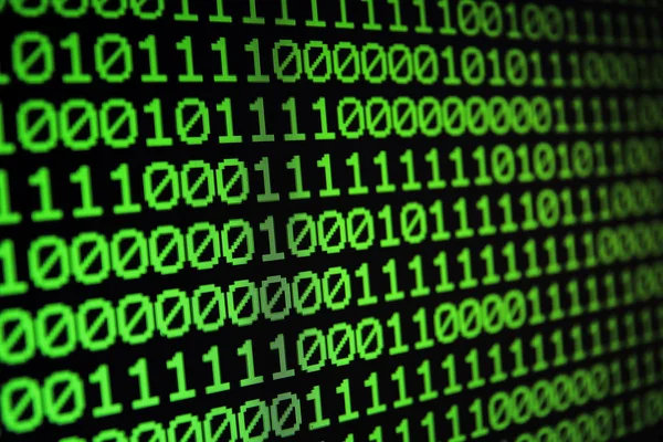 Binary matrix computer data code seamless background. — Stock Photo, Image