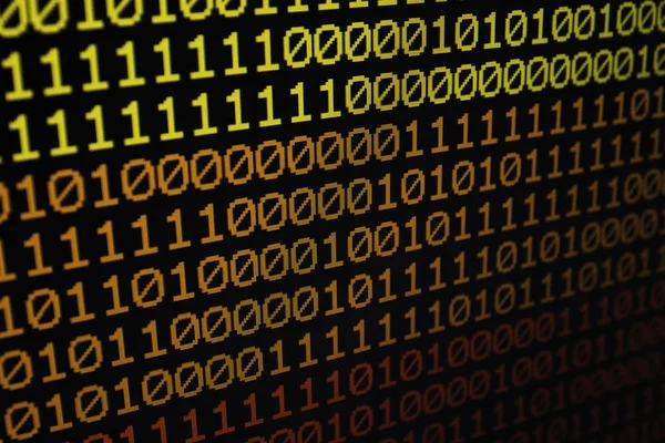 Binary matrix computer data code seamless background. — Stock Photo, Image