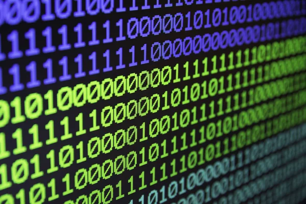 Binary matrix computer data code seamless background. — Stock Photo, Image