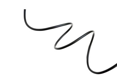 siyah tel izole bir beyaz arka plan soyutlama.