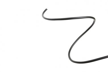 siyah tel izole bir beyaz arka plan soyutlama.