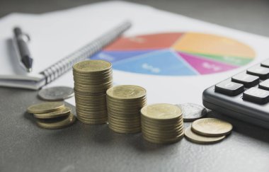 Mali endeksleri yığınla parayla stokla. Muhasebe piyasası ekonomi analizinde finans borsası.