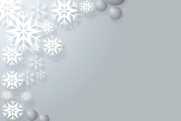 Абстрактный рождественский боке на фоне серых снежинок . — стоковое фото