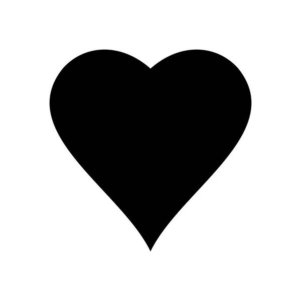 Vecteur de coeur noir icône illustration isolé sur fond blanc. — Image vectorielle