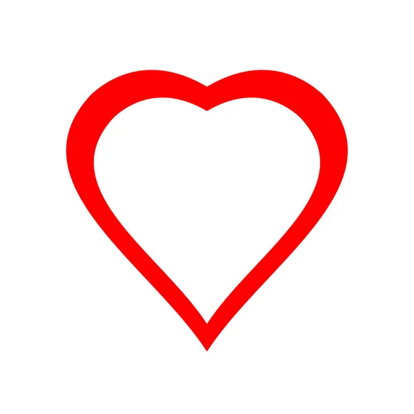 Vecteur de coeur rouge icône illustration isolé sur fond blanc. — Image vectorielle