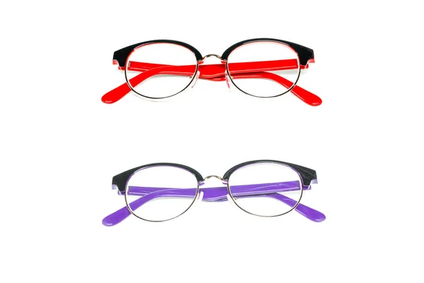 Spectacles isolés sur fond blanc. Modèle de lunettes. Collection d'accessoires de mode . — Photo