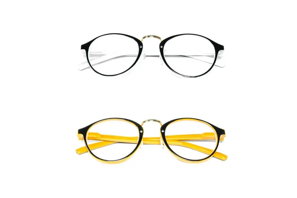 Spectacles isolés sur fond blanc. Modèle de lunettes. Collection d'accessoires de mode . — Photo