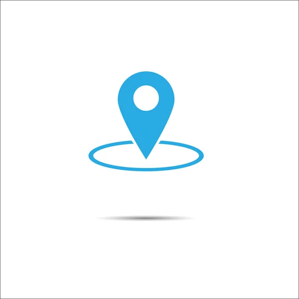 Vector del icono del puntero del mapa. Símbolo de ubicación GPS. Estilo de diseño plano . — Vector de stock