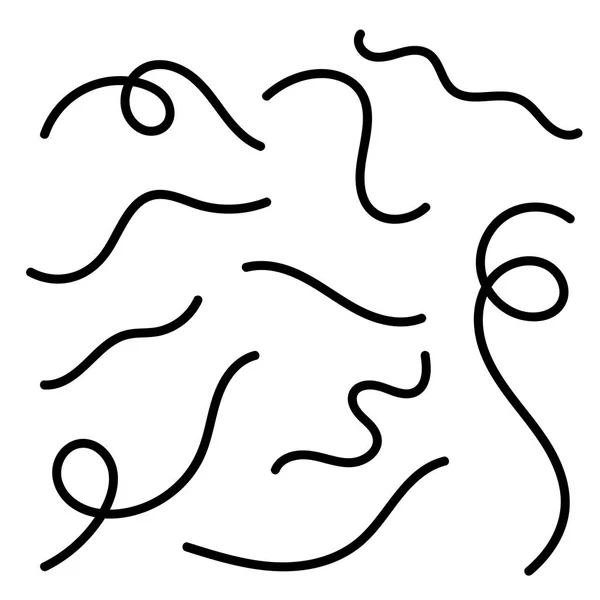 Вектор линии рисования руки, выделенный на белом фоне . — стоковый вектор