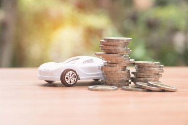 Araba sigortası ve araba Hizmetleri kavramı. İş kavramı. Araba sigortası ve mali kavramı.