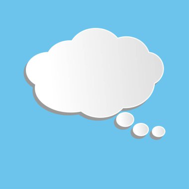 Vektör konuşma balonları çıkartmaları. Boş boş beyaz konuşma balonları