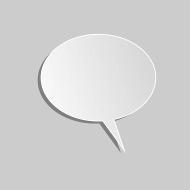 Vektör konuşma balonları çıkartmaları. Boş boş beyaz konuşma balonları