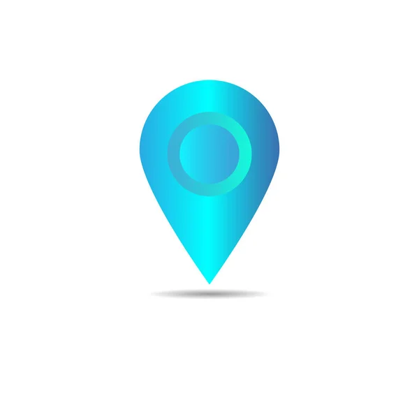 Vector del icono del puntero del mapa. Símbolo de ubicación GPS. Estilo de diseño plano . — Vector de stock