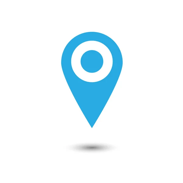 Vector del icono del puntero del mapa. Símbolo de ubicación GPS. Estilo de diseño plano . — Archivo Imágenes Vectoriales