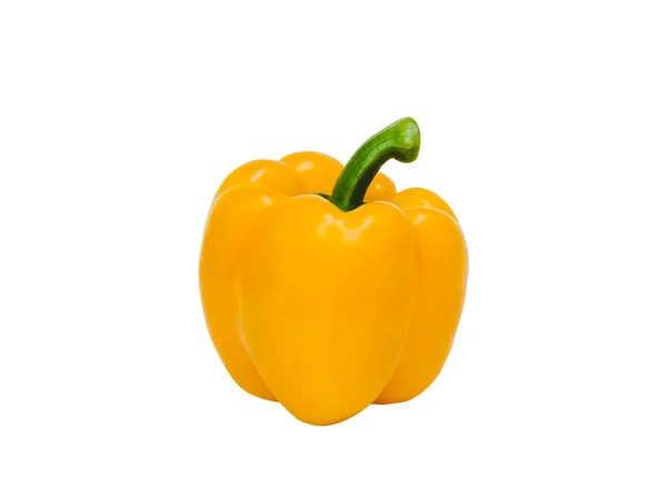 Un pimiento amarillo dulce aislado sobre fondo blanco, de cerca . —  Fotos de Stock