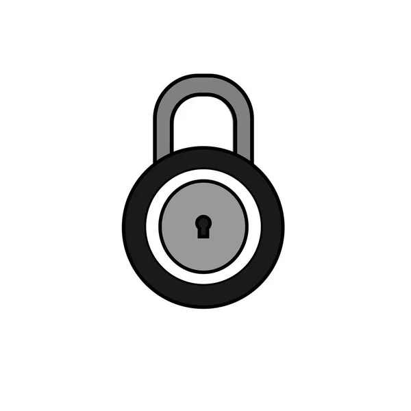 Lock Icon in flat style isolated on white background. Security symbol. Vector illustration. — Stock Vector