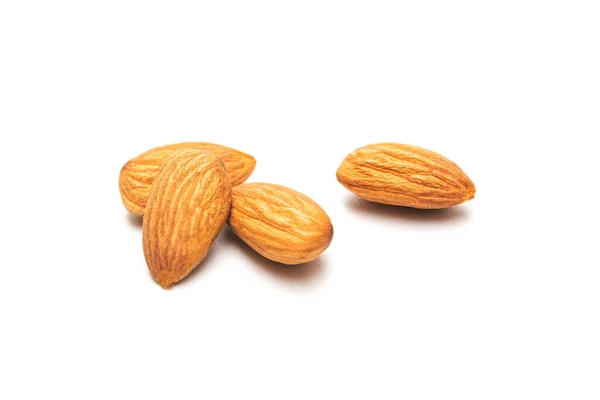 Fresh almond isolated on white background. Food and healthy conc — Stock Photo, Image