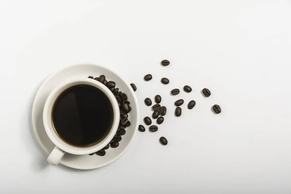 Una Taza Café Aislada Sobre Fondo Blanco Concepto Alimentos Bebidas — Foto de Stock