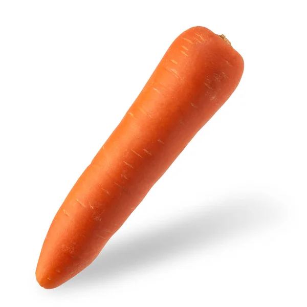 Zanahorias Frescas Aisladas Sobre Fondo Blanco Primer Plano Zanahorias Con — Foto de Stock