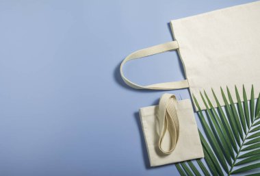 Beyaz çanta bezi kumaş. Kopya alanı olan kumaş torbası..