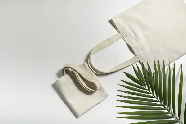 Witte Tote Tas Canvas Stof Doek Winkelen Zak Mockup Met — Stockfoto