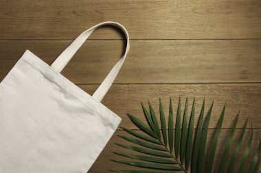 Beyaz çanta bezi kumaş. Kopya alanı olan kumaş torbası..