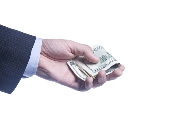 Man's Hand With a Pack Of Dollars — Stock Photo, Image