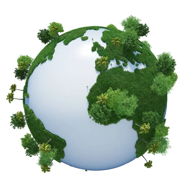 Zielona planeta ziemia — Zdjęcie stockowe