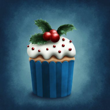Retro kış cupcake