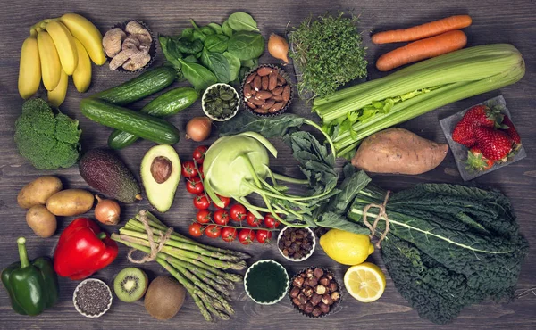 Alkalische groenten en fruit — Stockfoto