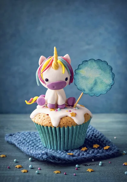 Bonitos pastelitos de unicornio — Foto de Stock