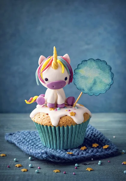 Cupcakes licorne mignon — Photo