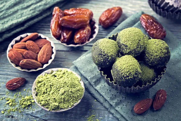 Matcha energii kulki — Zdjęcie stockowe