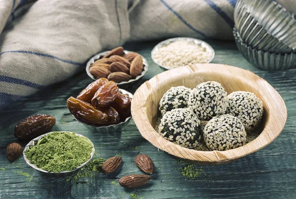 Matcha energi bollar — Stockfoto