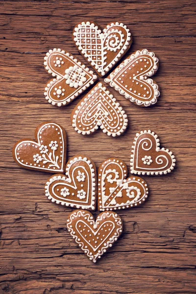 Gingerbread heart cookies