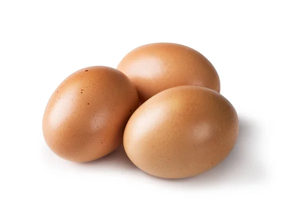 Brown eggs isolated — Stock Photo, Image